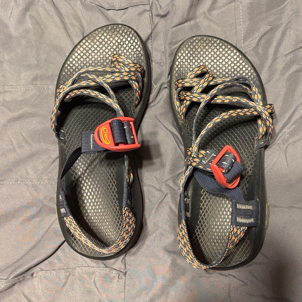 Chaco Women's Black Sandals with Orange Accents